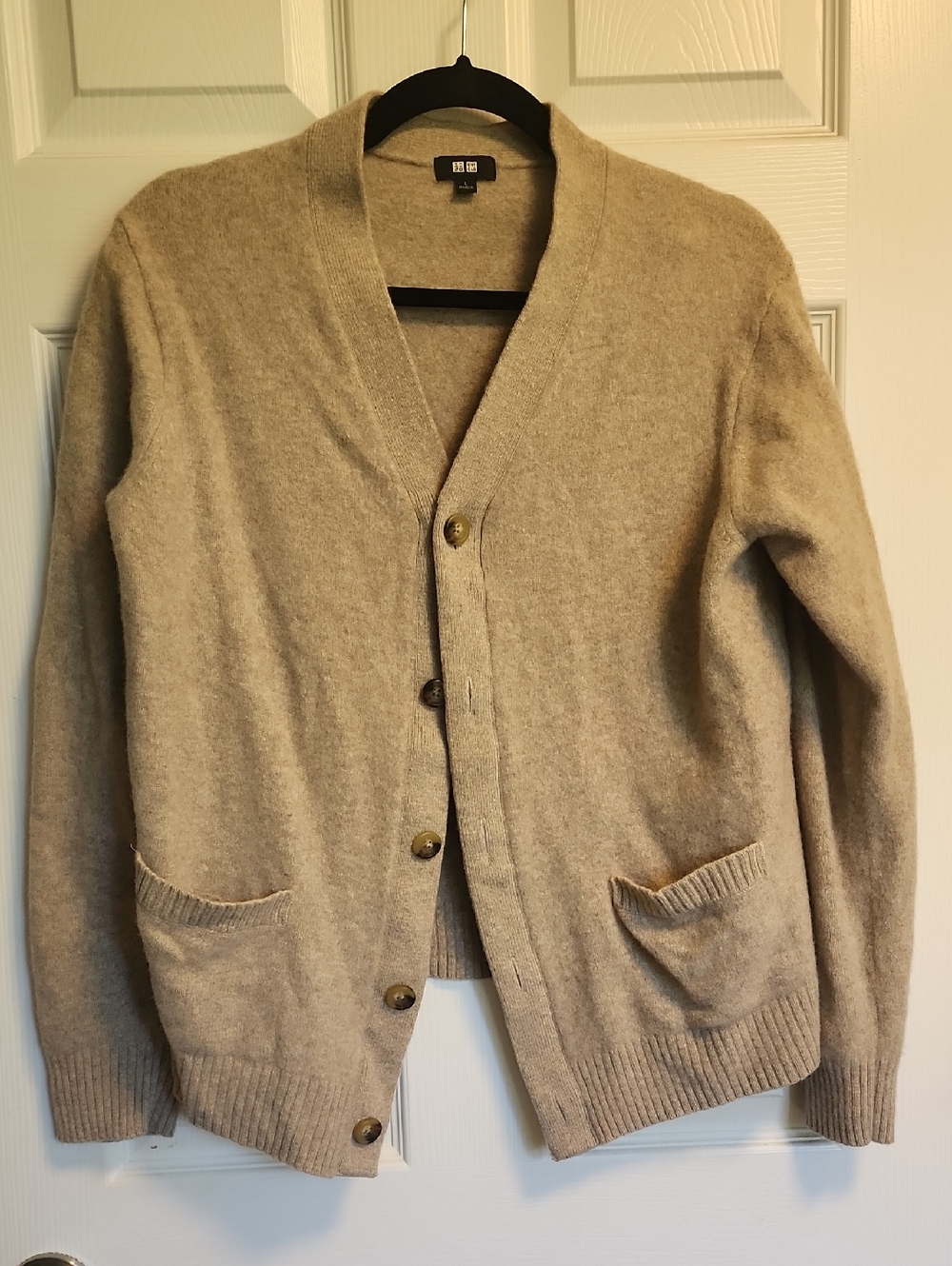 Uniqlo Beige Men's Cardigan Sweater